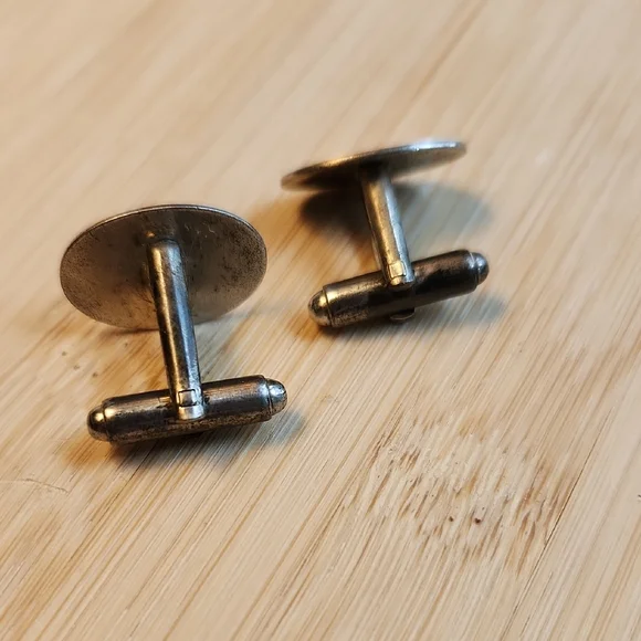 Cufflinks Monogrammed  "B" Sterling Silver Vintage - Picture 6 of 8